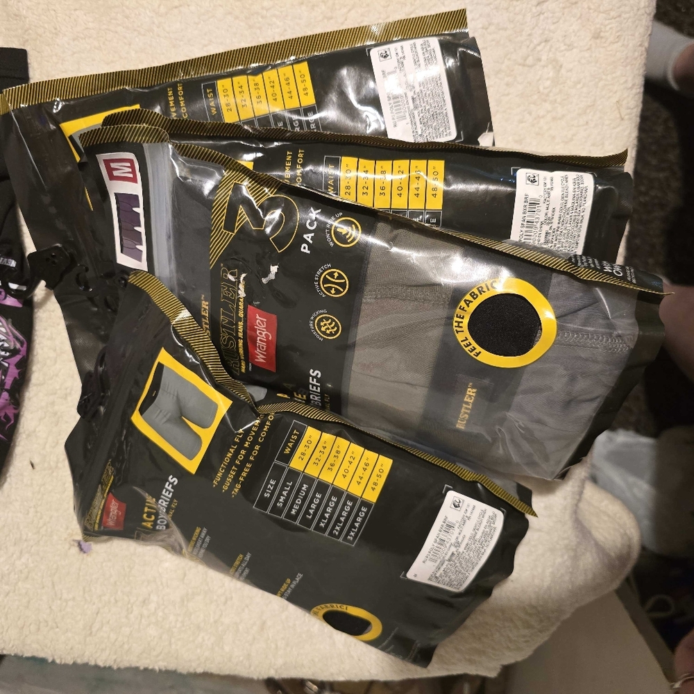 Rustler Black and Gray Active Boxer Briefs Pack